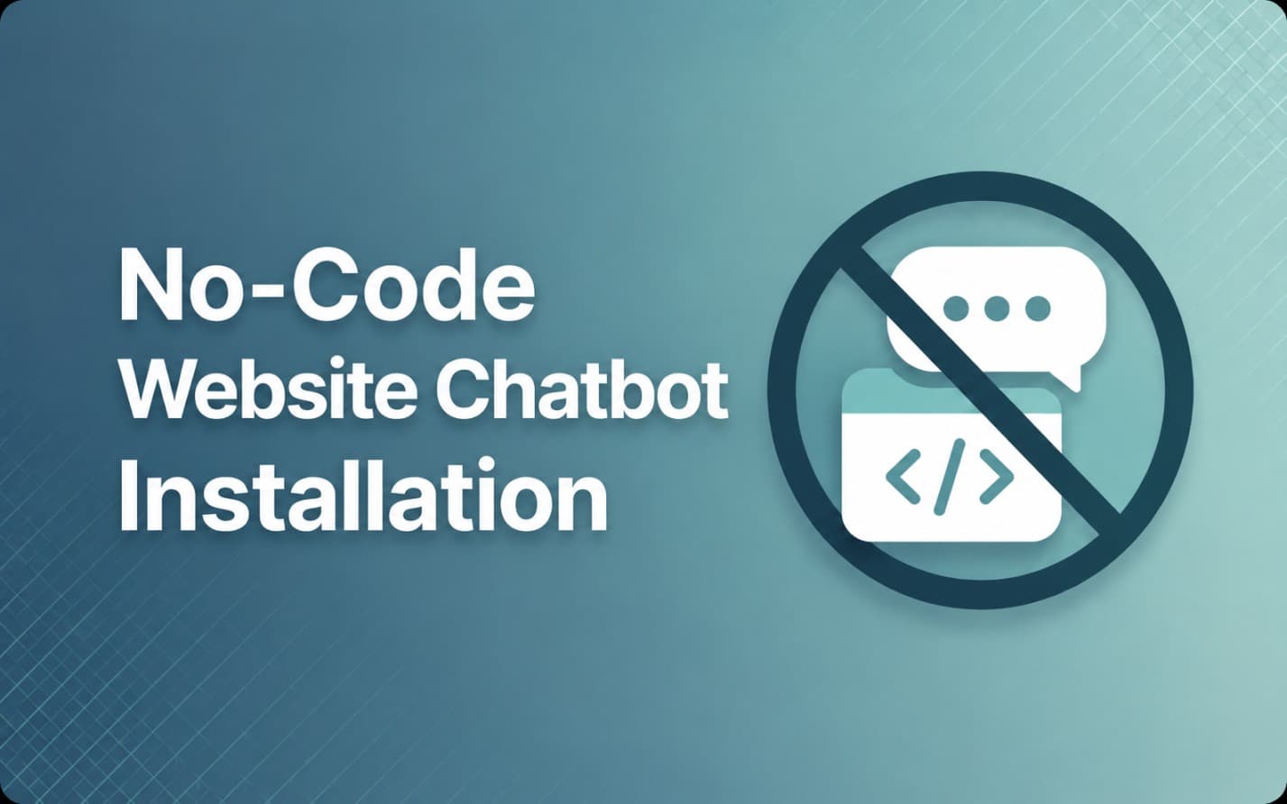 No-code website chatbot installation thumbnail for local business websites