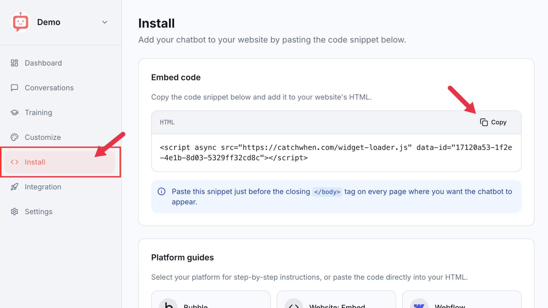CatchWhen Install Step 1