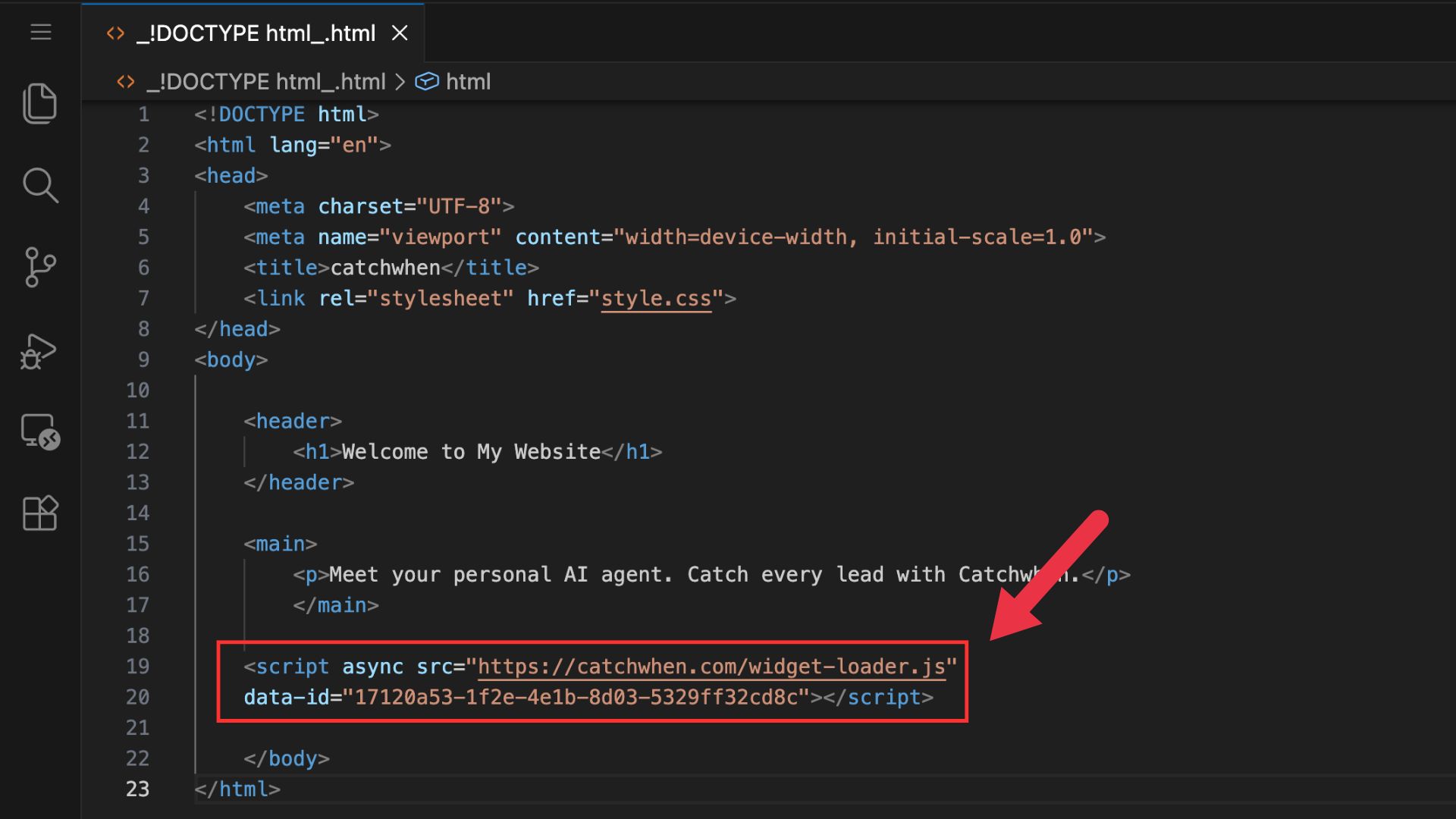 CatchWhen Install Step 2