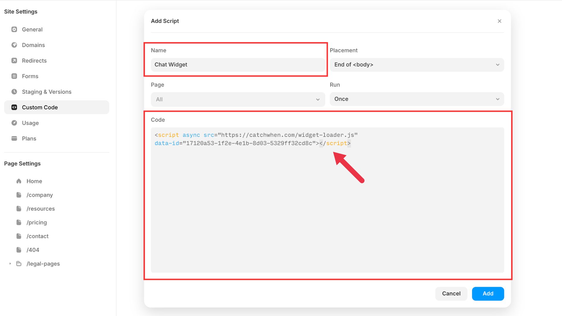 Framer Install Step 6